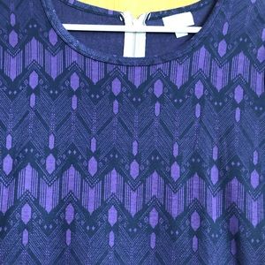 Lularoe Amelia purple and navy dress